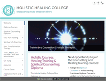 Tablet Screenshot of healingcollege.co.uk